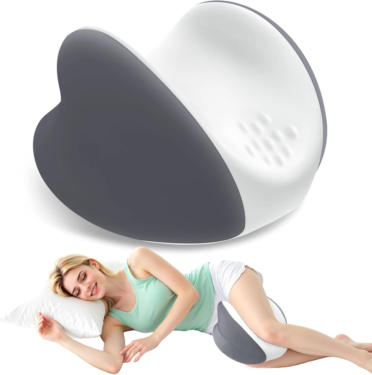 Knee Pillow for Side Sleepers | Memory Foam Leg Pillow for Pain Relief & Back Health Solutions