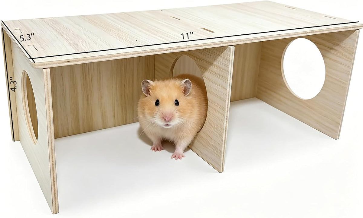 Wooden Hamster Hideout Maze | More Ways to Explore and Nest
