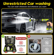 SEESE Cordless Pressure Washer and Single Port Charger Base, Bottle Portable Washer for Car,Home Cleaning & Garden Watering Backtoschool