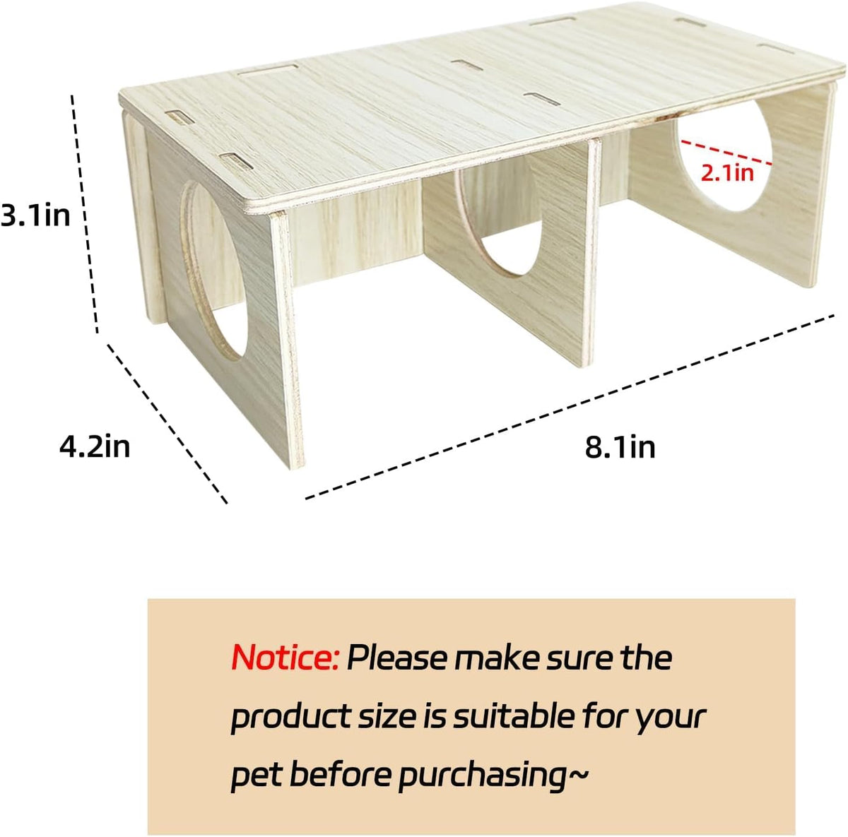 Wooden Hamster Hideout Maze | More Ways to Explore and Nest