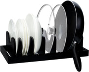 Bamboo Pot Lid Organizer Pot Lid Holder, Pot and Pan Organizer Drawer Organizer for Pot Lids, Pans, Cutting Boards & Baking Sheets, Dinner Plates, Reusable Containers in Cabinet Storage
