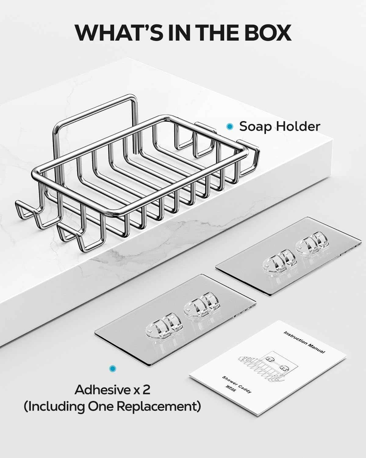 Adhesive Shower Soap Holder | Keep Your Bar Soap Within Reach