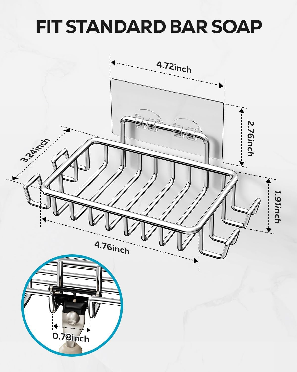 Adhesive Shower Soap Holder | Keep Your Bar Soap Within Reach