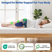 Knee Pillow for Side Sleepers | Memory Foam Leg Pillow for Pain Relief & Back Health Solutions