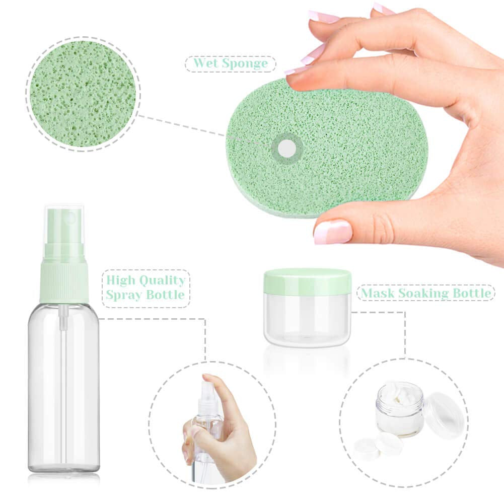 Face Mask Mixing Bowl Set,  11 Pcs DIY Facemask Mixing Tool Kit with Facial Mask Bowl Stick Spatula Silicone Brush Spray Bottle Puff Soaking Bottle Gauges