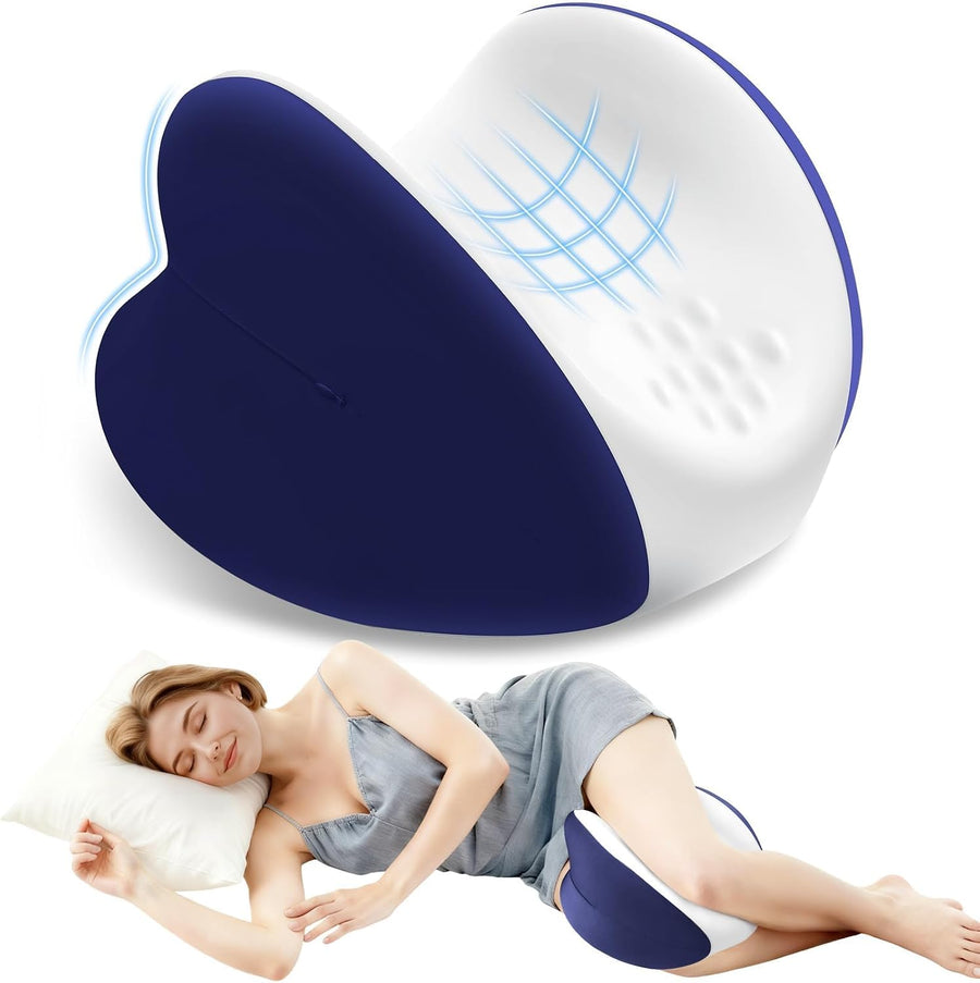 Knee Pillow for Side Sleepers | Memory Foam Leg Pillow for Pain Relief & Back Health Solutions