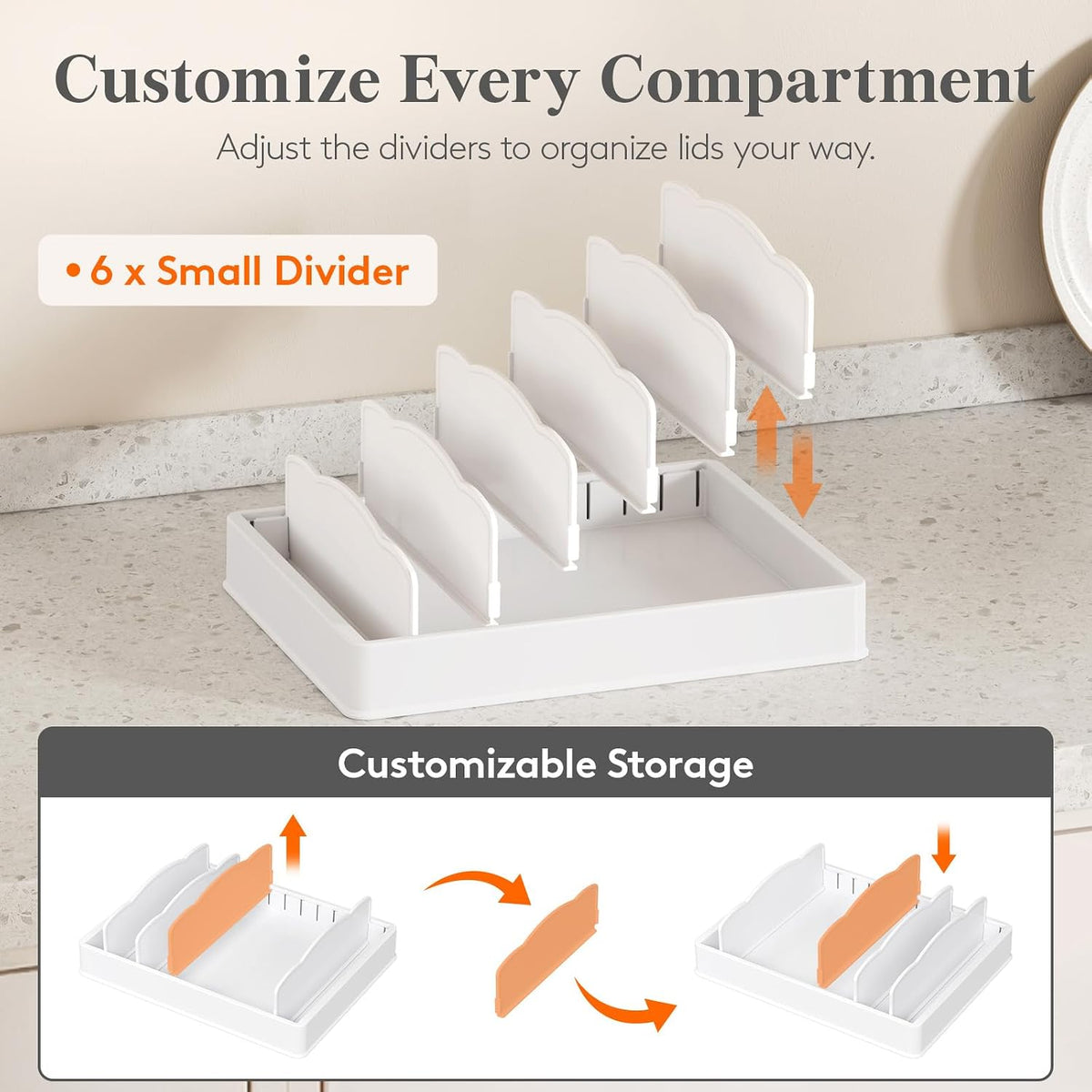 Kitchen Lid Organizer | Keep Food Container Lids Easy to Find
