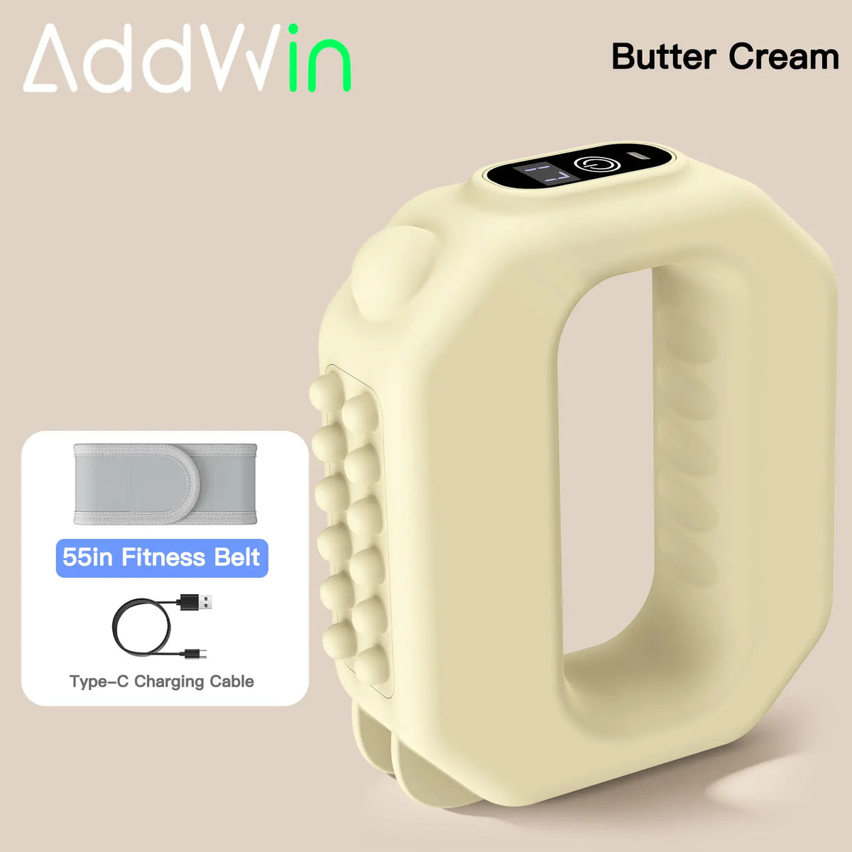 ADDWIN 2026 New Fascia Ring R10 Mini Muscle Recovery Fascia Device Upgraded Adjustable Strap Fits up to 55In Waist, Cordless Rechargeable, Designed for Waist & Back Muscle Recovery Portable Massager Parents Gift Summervibes