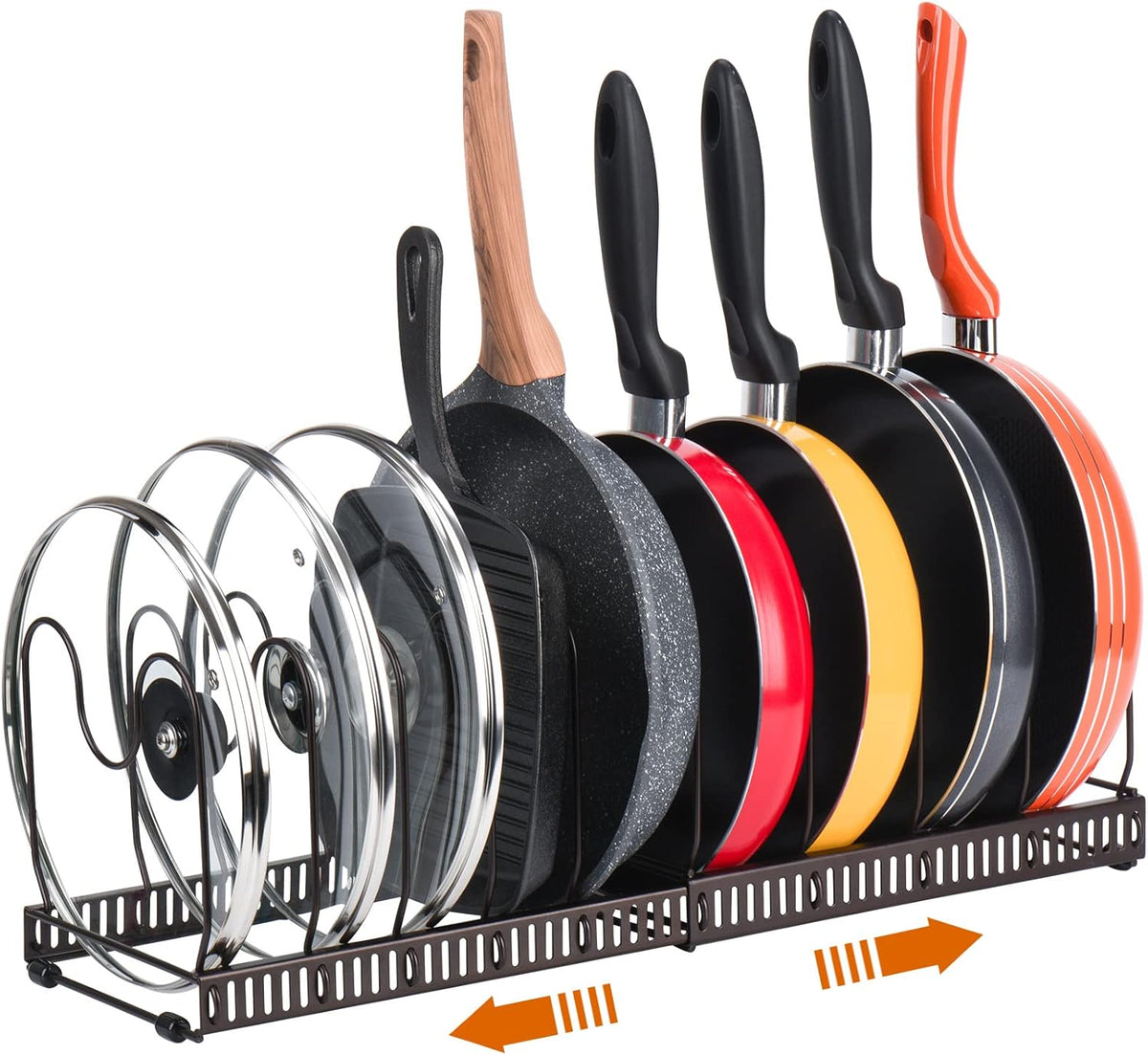 Adjustable Pot Lid Organizer | Clear Cabinets with Ease
