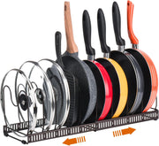 Adjustable Pot Lid Organizer | Clear Cabinets with Ease