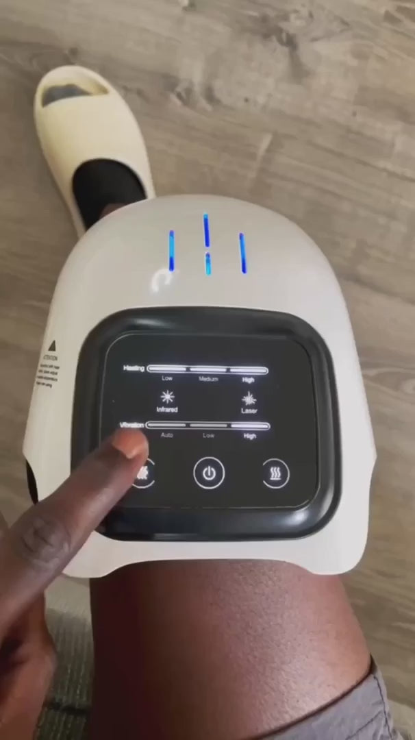 Knee Companion Pro demonstration — seated at-home comfort routine
