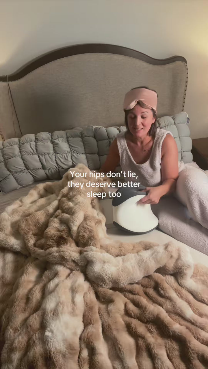 Aurasunny Knee Pillow demonstration — leg pillow sleep routine