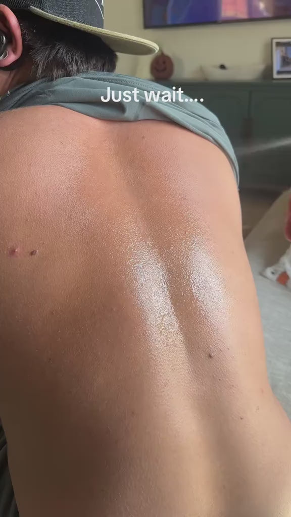 Peel Shot exfoliating body spray product demonstration